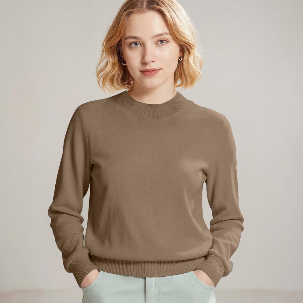 Damesmode Lange Mouwen Slankmakend Alles- Trui Pullover Gebreide Top