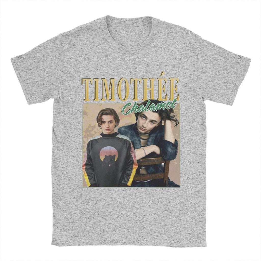 Timothee Chalamet Actor TShirts Unisex Crazy Cotton Tees Crewneck Short Sleeve T Shirt Plus Size Clothing