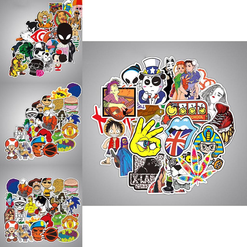 Vibrant 100 Pcs Skateboard Stickers With Waterproof Graffiti For Laptops And Luggage
