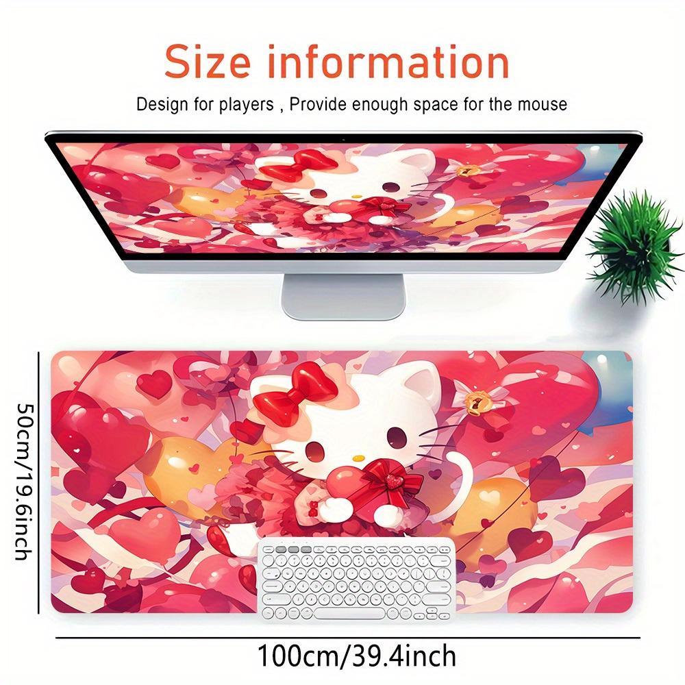 1pc Hello Kitty Hearts Valentine's DayComputer Pad with Vibrant Game Machine Print, Mouse Pads for Desk0515020