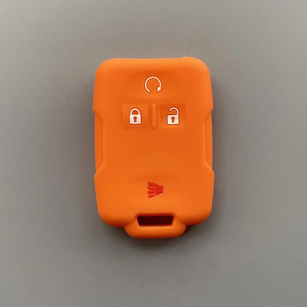 Silicone Car Key Case Cover For Chevrolet Colorado Silverado 1500 2500Hd 3500Hd Gmc Yukon Sierra Canyon Remote Key Protecor