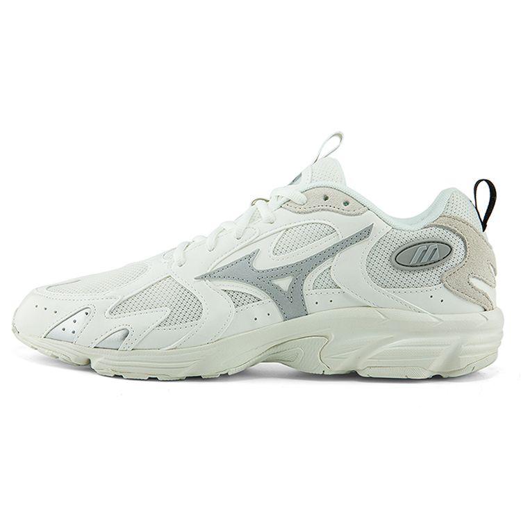 Mizuno Round Toe Lace-Up Retro Mesh Synthetic Leather Shock Absorbing Non-Slip Wear-Resistant Breathable Low-Top Casual Running Shoes D1GH212904