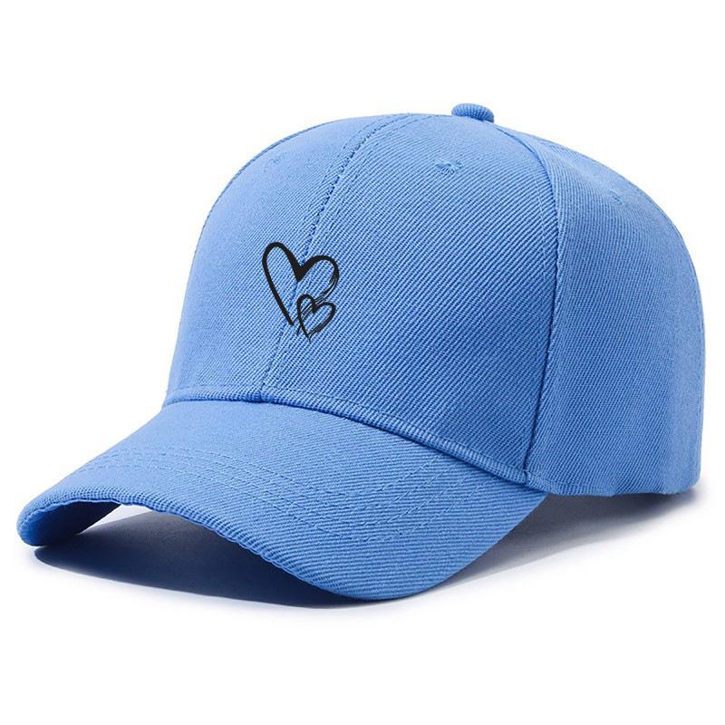 Heart Print Baseball Cap - Men's & Women's Trendy Sun Protection Hat for Outdoor Sports & Casual Wear