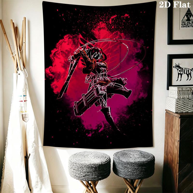 Dark Warrior Tapestry Bold Art Space Tapestry Background Cloth Wallmounted Work Of Art Home Decor Homestay Soft Decoration Tapestry