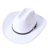 Cowboy hat European and American style big cowboy hat monochrome felt hat men and women big brim outdoor top hat