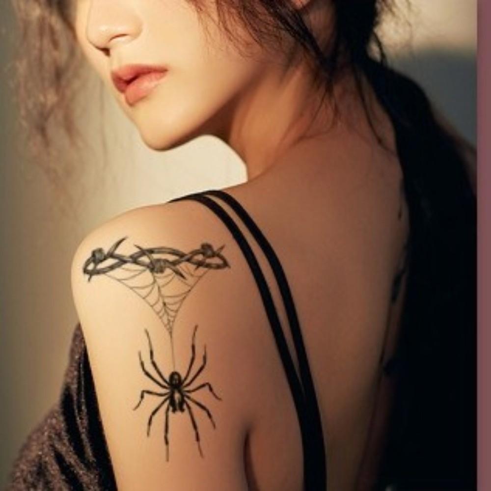 Waterproof Spider Tattoo Realistic Halloween Face Tattoo Body Art Body Tattoo Stickers Face Makeup