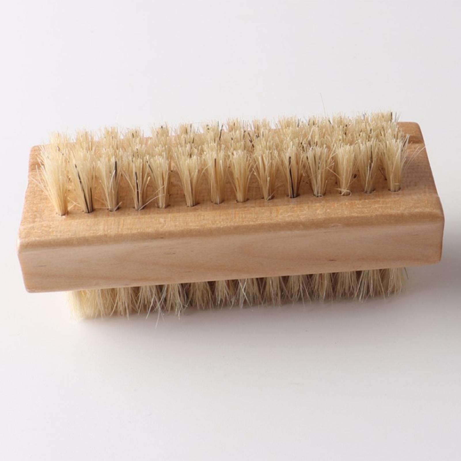 Dual Sided Hand & Nail Brushes Durable Natural Bristles Brushes for Scrubbing Brushes and Thorough Cleaning 1th коричневый