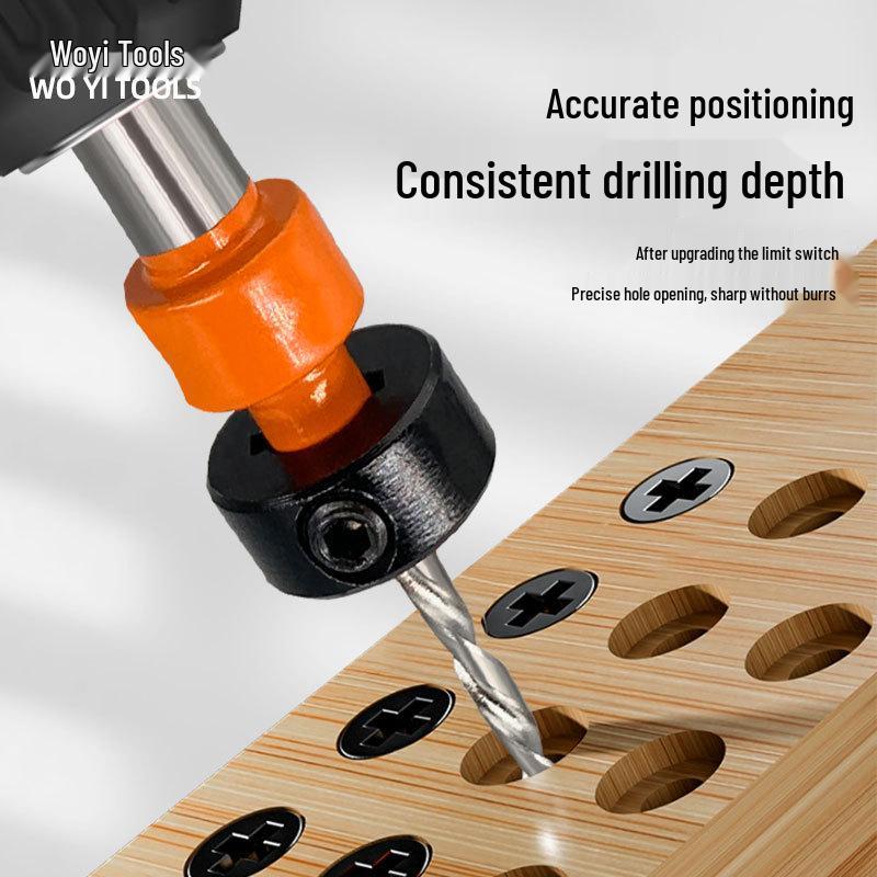 Tapered Countersink Drill Bit with Round Shank for Screw Installation and Woodworking Hole Opening