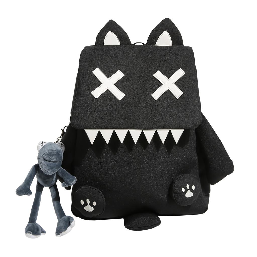 Schoolbag trendy brand backpack large capacity personality ugly cute backpack design sense travel bag trendy cool student couple schoolbag