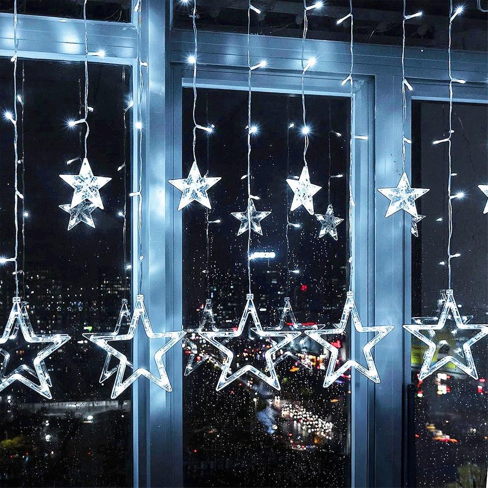 Light Curtain Christmas Garland Outdoor Garden Lights 120LED 2.5m