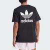Adidas Originals Trefoil Letter Back Logo Print Crew Neck T-Shirt Men Tops Black II5760