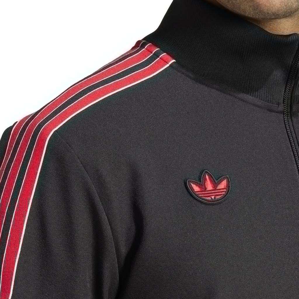 Adidas Originals Manchester Soft Comfortable Zip Collar Long Sleeve Jacket Men Jacket Black JF0358