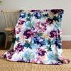 Vibrant floral motifs with flowing petals and greenery on light background. for all seasons blanket lunch break throw gift