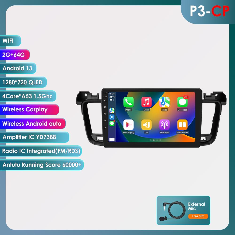 

Hizpo 2din Android Автомагнитола для Peugeot 508 508SW 2011 - 2018 Автомобильный Радио Мультимедиа Видео Плеер GPS Навигатор Головное Устройство Carplay 4G RDS DSP интеллектуальный DVR P3CP 4Core 2G 64G
