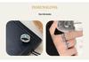 Korean Style Blue Pupil 925 Sterling Silver Ring with Irregular Texture - Women's High-End Fashionable Jewelry Trend 2026.
