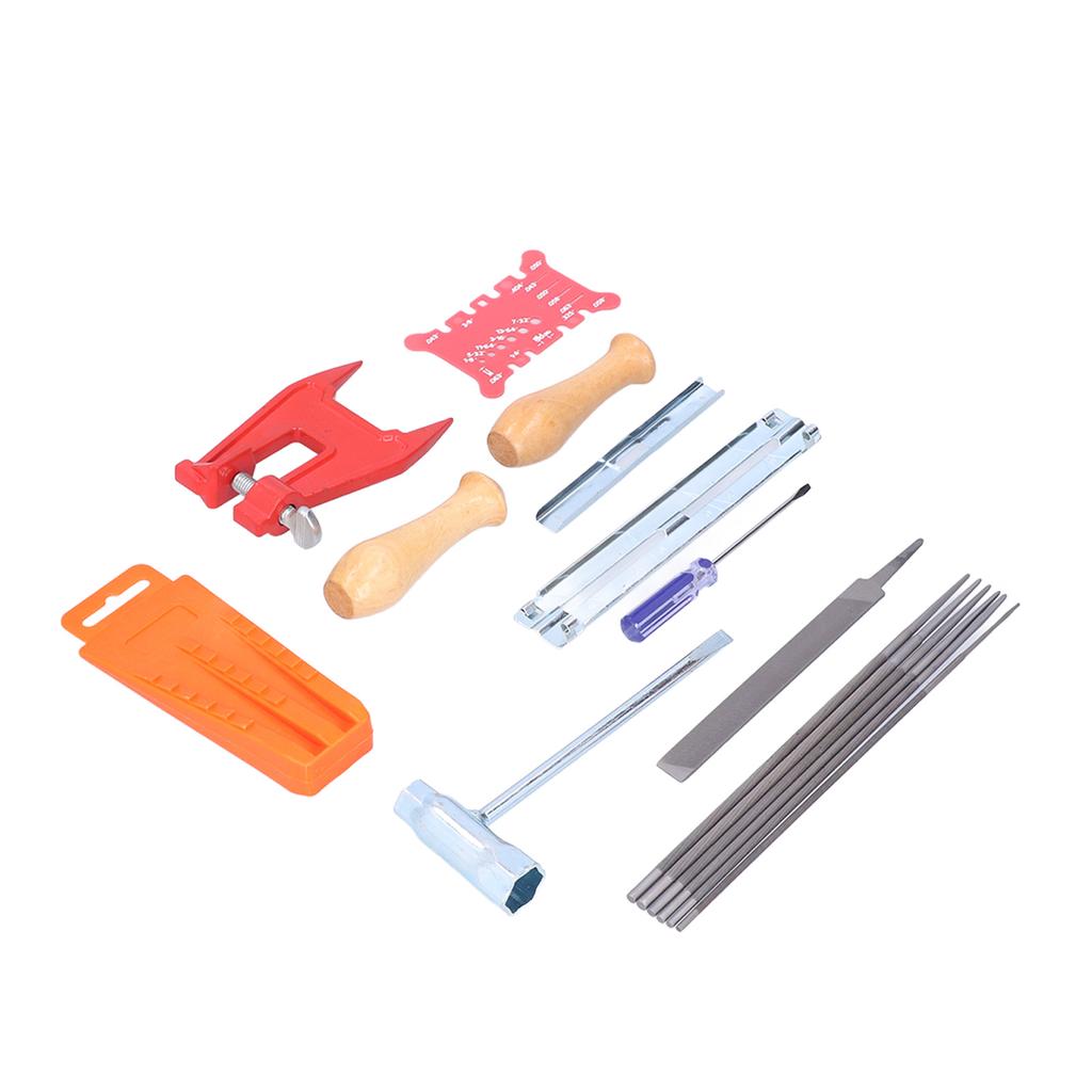 16PCS Chainsaw Chain Sharpening Kit Flat Round Files Handles Felling Wedge Set