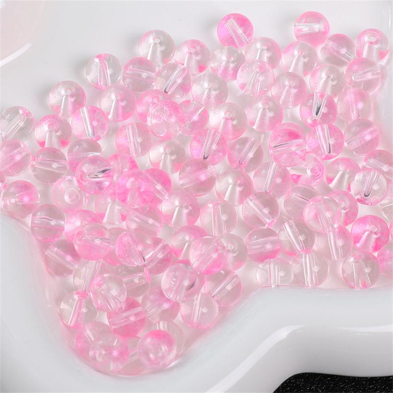 8mm 50pcs/bag Jelly Glass Bubble Beads DIY Necklace Bracelet Earrings Ring Jewelry Accessories