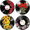 TracyArt Hippie Decor, Posters for Room Aesthetic - Botanical Wall Art, Record Decor, 4 Pcs 12"
