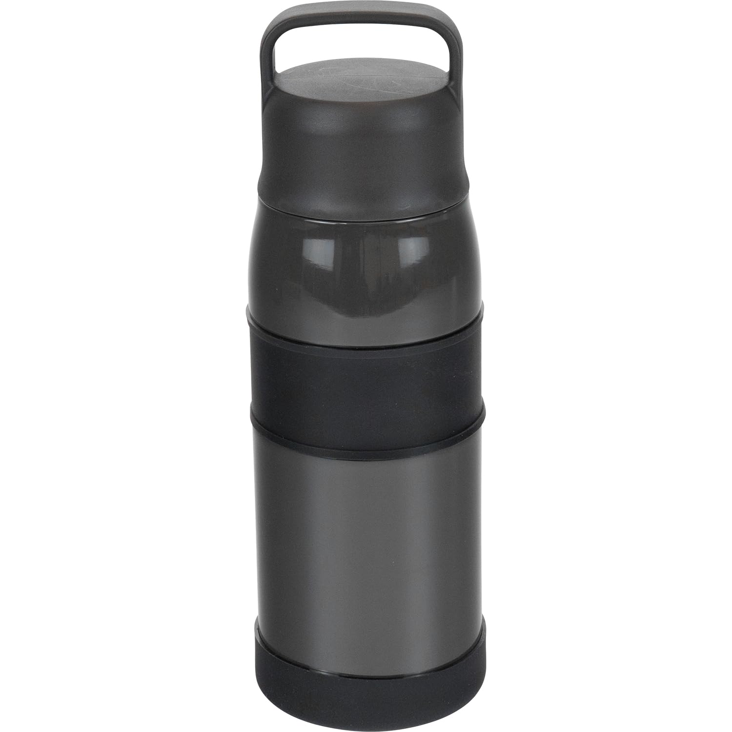 Wahei Freiz Sports Water Large Capacity with Wide Ice Bottom Durable Stainless Vacuum Keeps Hot or Fortec Bottle, 800ml, Black, Handle, Mouth, чёрный