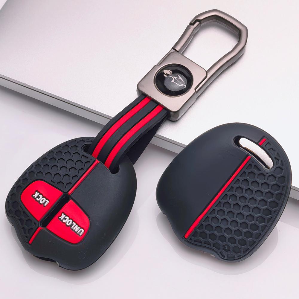 Key Fob Cover for Mitsubishi Outlander ASX Lancer Triton Pajero Sport Eclipse with Keychain Anti-Scratch Surface Shockproof Structure