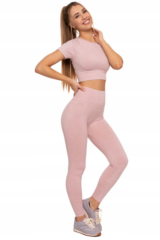 Women's Seamless High Waisted Shaping Sports Leggings MORAJ PINK L/XL