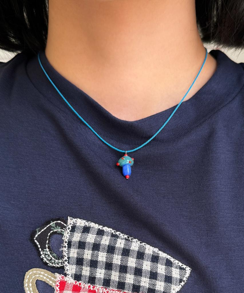 Fantastic Planet Mini Mushroom String Necklace (3Colors)