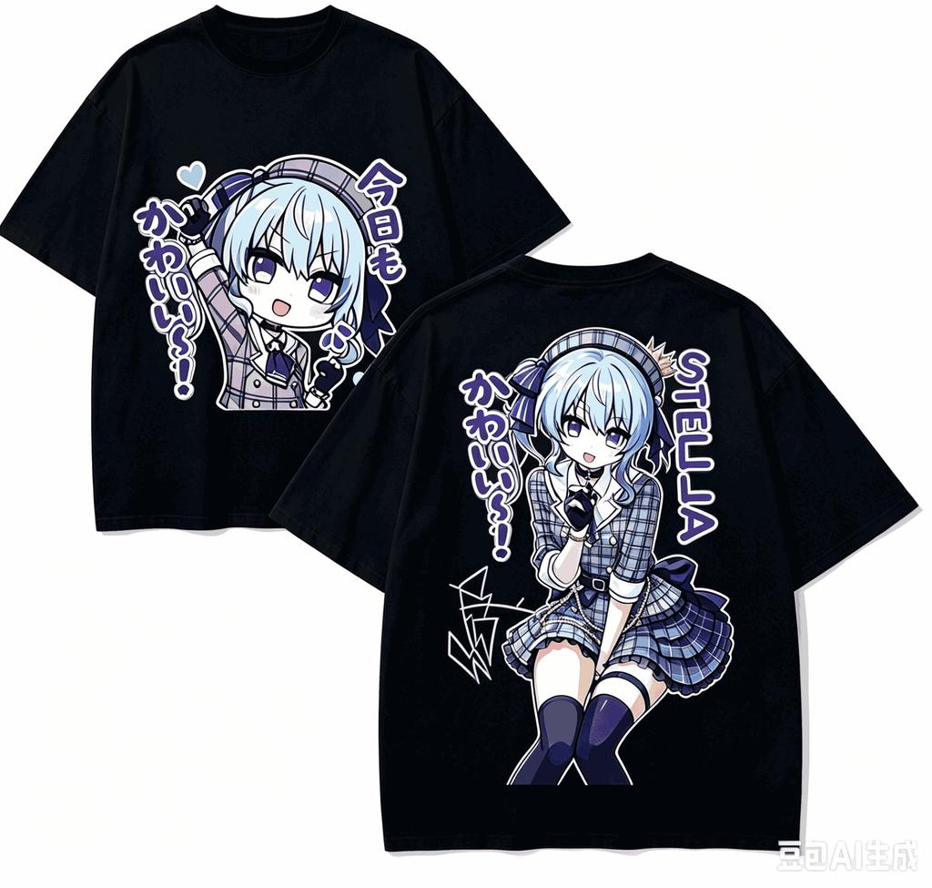 Hoshimachi Suisei Anime Lover T-shirt Harajuku Cotton New Model High Street Oversized Unisex Sh