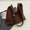 Vintage Pillow Design Suede Shoulder Bag Boston Fashion Shopper Totes For Women Casual Large Capacity Shoulder Crossbody Bags