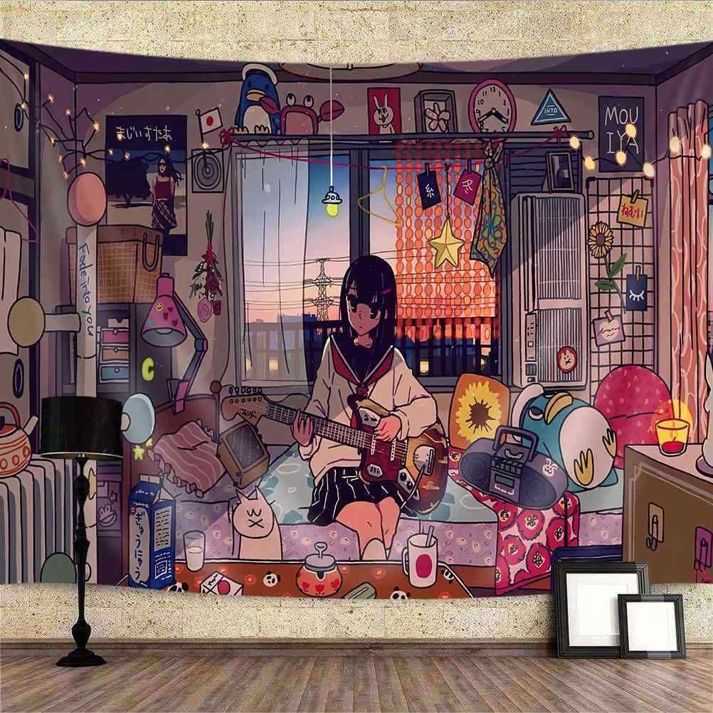 The anime tapestry is very large. 75x100