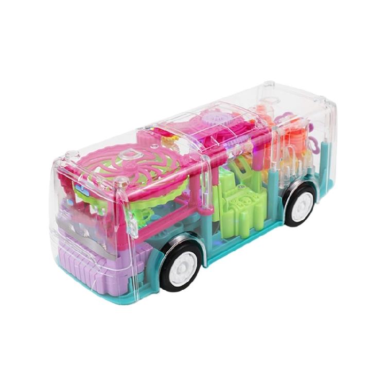

Learning Vehicle Clear Rotating Gear Multidirectional Movement Musical Sound Effects Gear Bus Toy Kids Birthday Gift 1