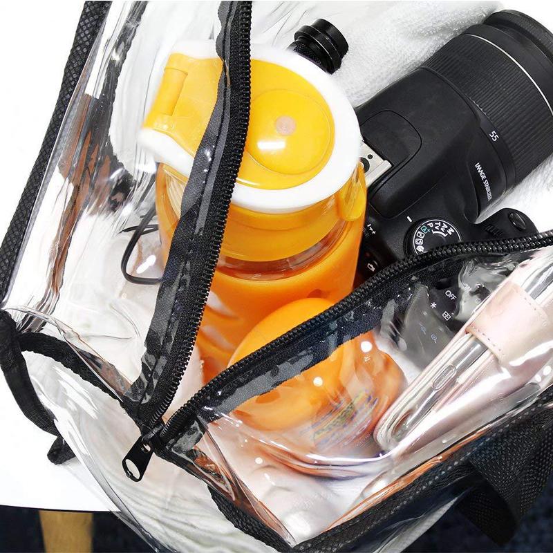 1/2pcs PVC Makeup Storage Bag Portable Large Capacity Waterproof Clear Tote Shoulder Bag with Zipper for Travel Washing Shopping