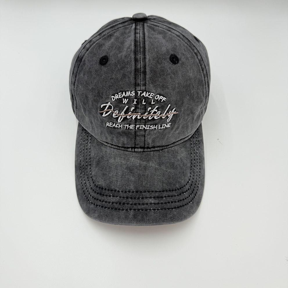 Baseball Cap Cotton Embroidered Letters With Sunshade For Casual Outdoor Wear