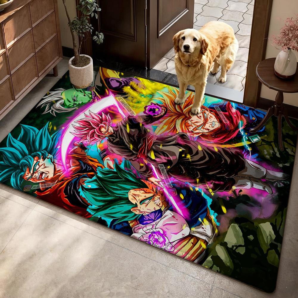 Goku'S Many Forms Printed Rug Nonslip Durable Carpet For Study Reading Area Home Party Decor Birthday Gift