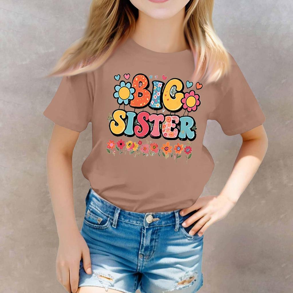 Toddler Girl Boy T-Shirts Kids Top Boys And Girls Printed Short Sleeved T-shirt
