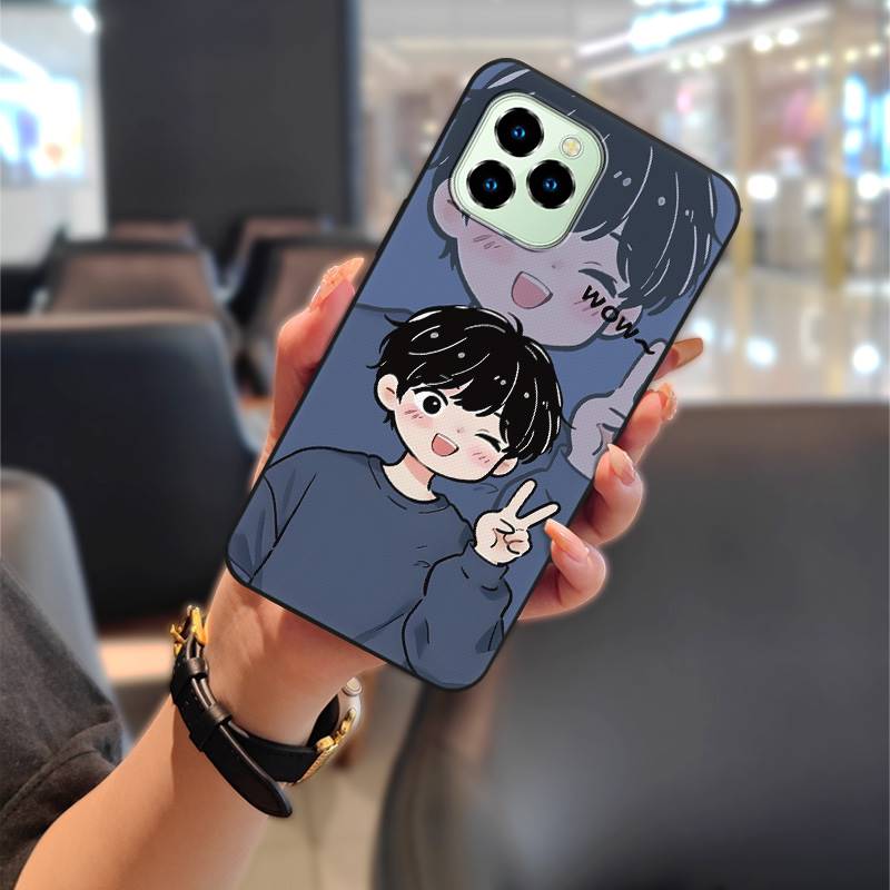 TPU Couple Phone Case For Oukitel C21 Pro Soft case Cartoon Cute Fashion Design Dirt-resistant Protective Anti-dust