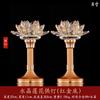 2pcs Lotus Candlestick Buddha for home decoration, tabletop decoration, crystal+metal material