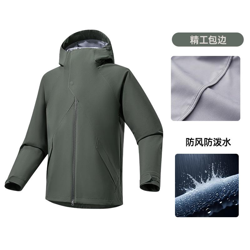 Heat-sealed Soft Shell Jacket Men's Business Quality Jacket Women's Outdoor Windproof Waterproof Velvet Warm Soft Shell Jacket