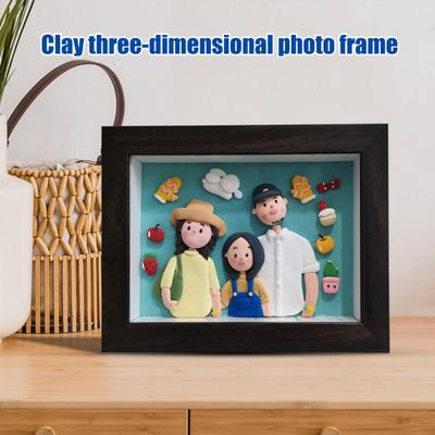 DIY Air Dry Clay Kit 3D Photo Frame Craft for Couples Valentine's Birthday Gift Non-Stick Modeling Clay for Kids Adults