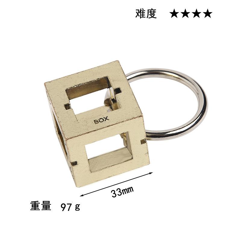 Puzzle Zinc Alloy Intelligence Unlocking Ring Unlocking Set, Nine-Link Educational Toy, Kong Ming Luban Lock Mechanism Box