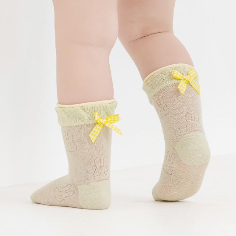Infant Baby Rabbit Socks For Girls Cute Newborn Mesh Bowknot Mid-calf Short Sock Summer Fashion Sweet Princess Cotton Socks