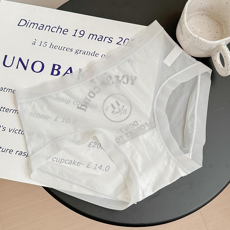 Damenunterwäsche Smiley Ice Silk Ultradünne, schnell trocknende Höschen, dünne Mädchen-Slips