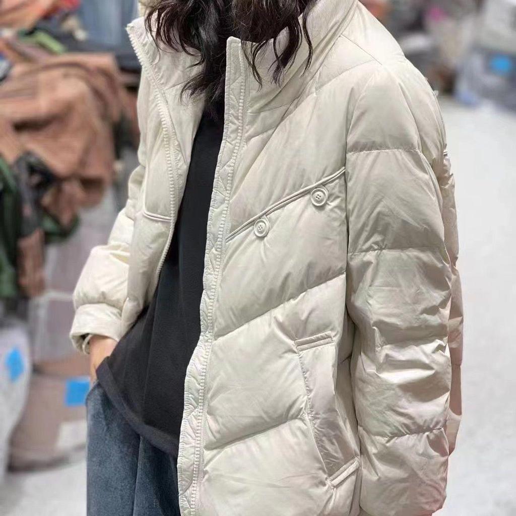 2025 Palton de damă stil coreean larg mărime plus puf de rață alb