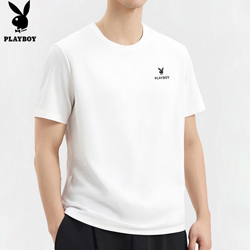 PLAYBOY Men s Ice Silk Short-Sleeve T-Shirt XL