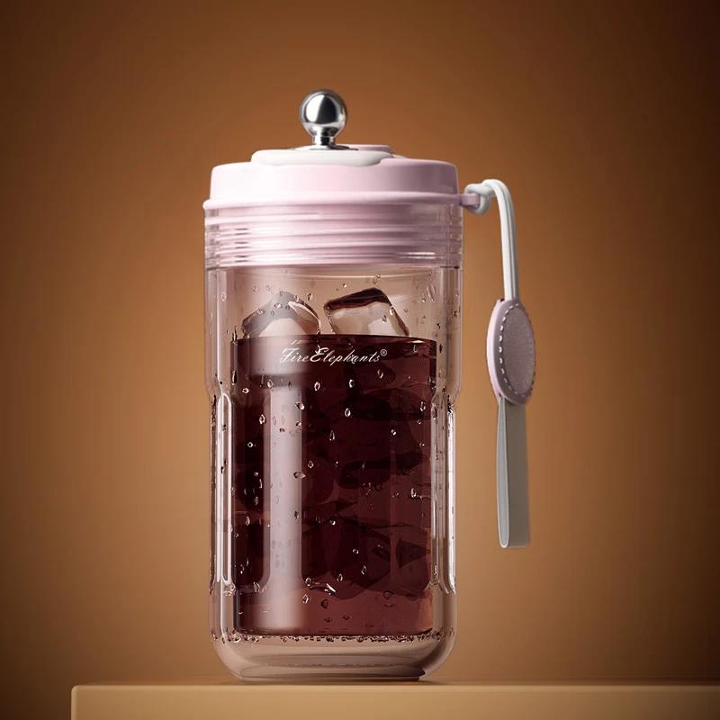 

Huoxiang 450ml Panama Dual-Drink PC Travel Mug