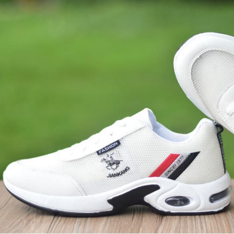 Fashion Men's Casual Sneakers Versatile Air Cushion Running Men Shoes Breathable Outdoor Sports Leather Shoes Non-Slip Male Shoe