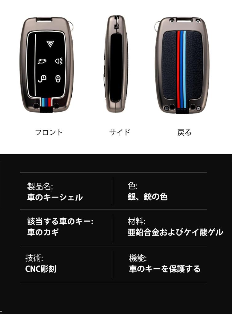 SANRILY Smart Key Case for Land Key Key Cover for Range Rover Range Rover Comfortable To the Protects Resists Dirt and Made of Black ABS Rover,