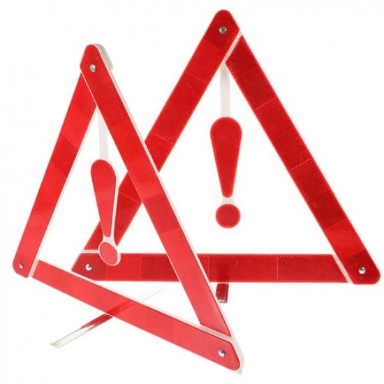 2pcs Auto Warning Sign Road Safety Kit Car Folding Triangle Safety Tripod
