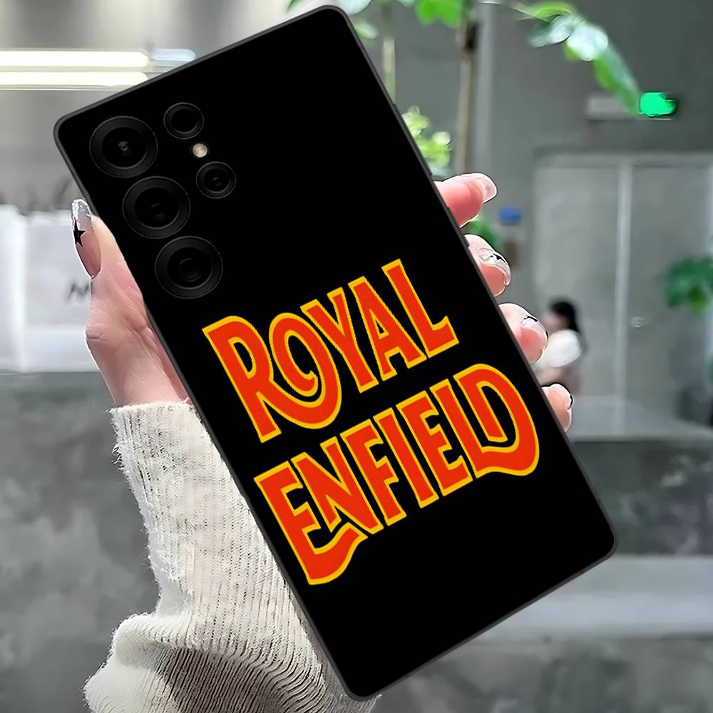 R-ROYALS E-ENFIELDS Logo Phone Case For Samsung S 24 Fe 25 Ultra Plus 20 Lite 21 30 22 23 24 22 Ultra 5G Fundas