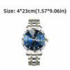Steel Strap Double Calendar Waterproof Waterproof Casual Round Dial  Daily Use
