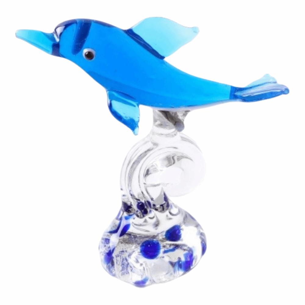 Cute Dolphin Ornament Glass Dolphin Decor Desktop Ornament Dolphin Statue Home